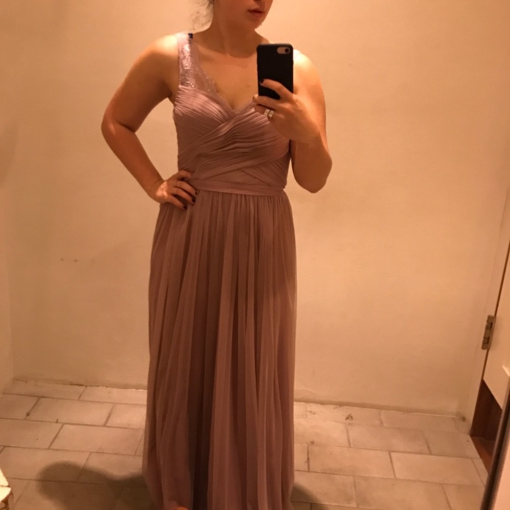 BHLDN Fleur Rose Quartz Bridesmaid Dress
